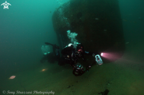 A Divers and wreck