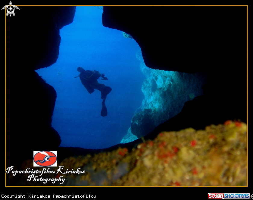 A Cave diving
