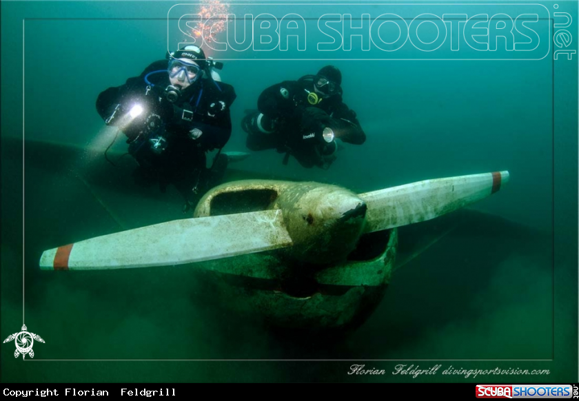 A Aeroplane in Copacabana Lake 