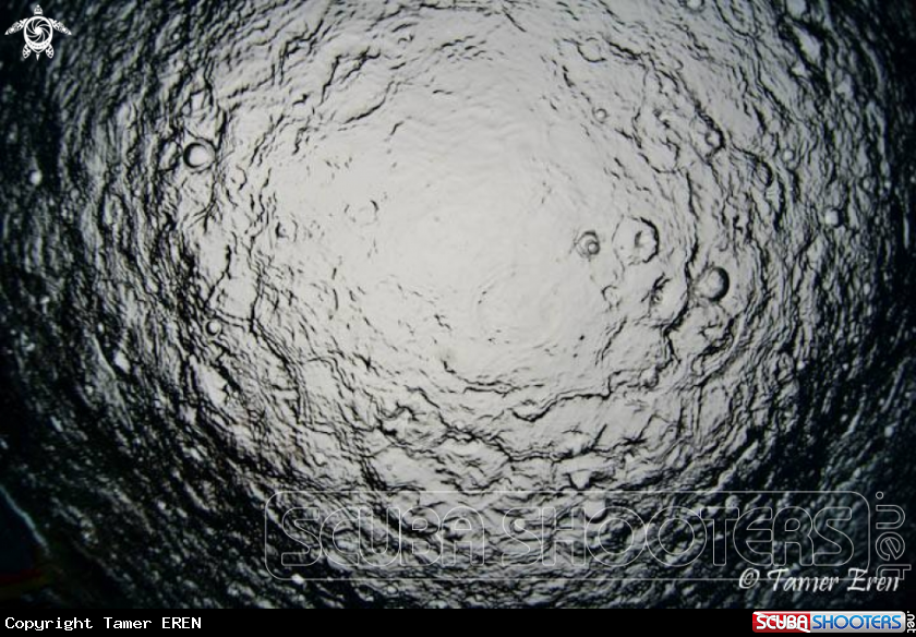 A Raindrop Underwater View