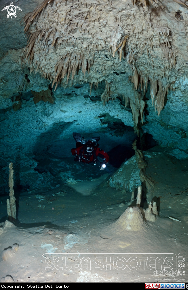 A Speleothems in Caracol cave, Mexico