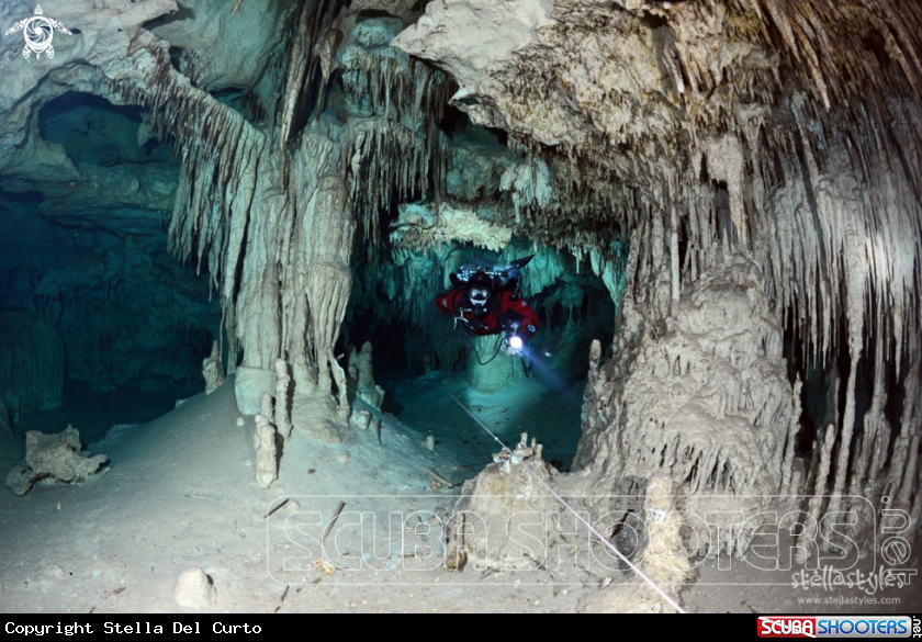 A Speleothems in Caracol cave, Mexico