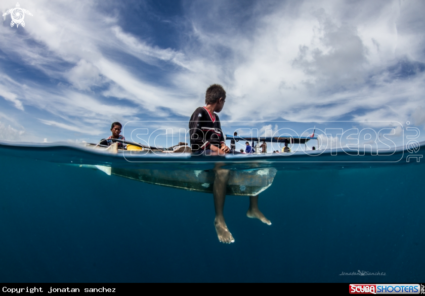 A badjao kids around mabul island