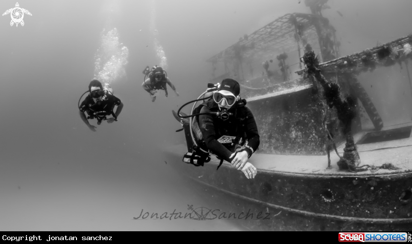 A PADI IDCs instructor Bridget guiding students