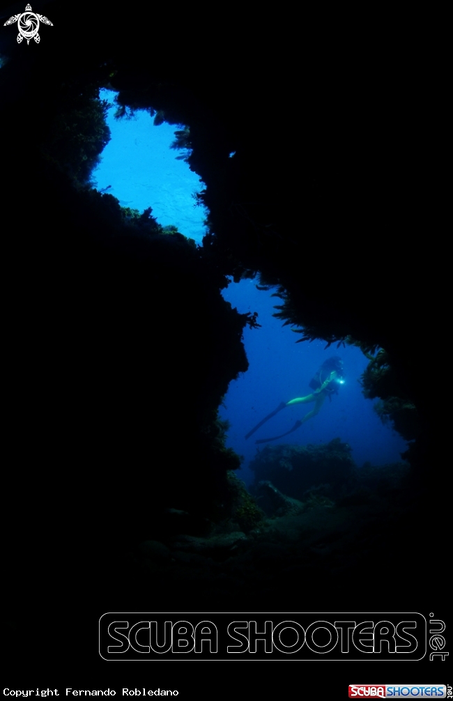 A In the blue 