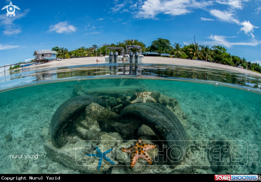 A Split Shot of CBR Beach, Pom Pom Island