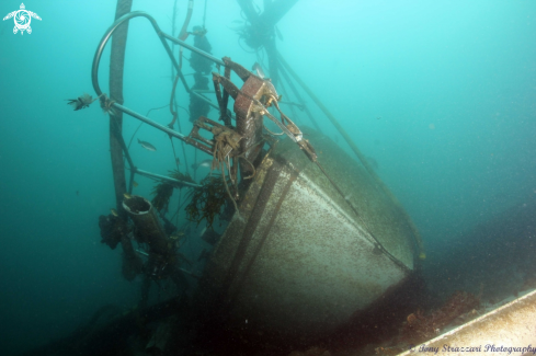 A Prow of sunken yacht