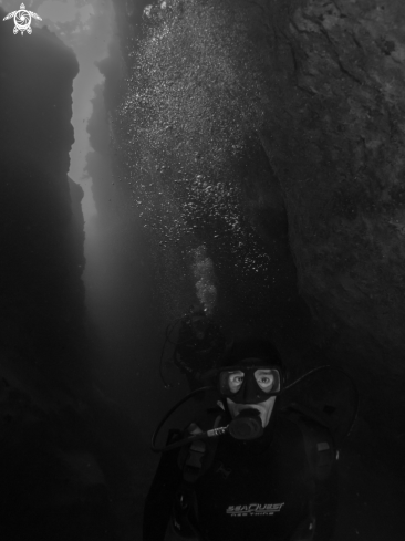 A Diver in Crevass