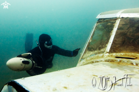 A human , freediver